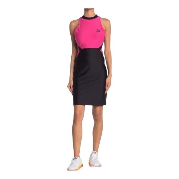 Puma Womens Dress Pink L Cut Out Active Black Athleisure - Picture 1 of 8